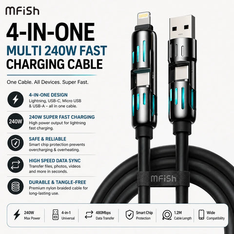 4-in-1 Multi USB Charging Cable